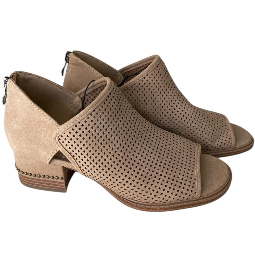 NWOT Maurices Tan Open Toe Bootie